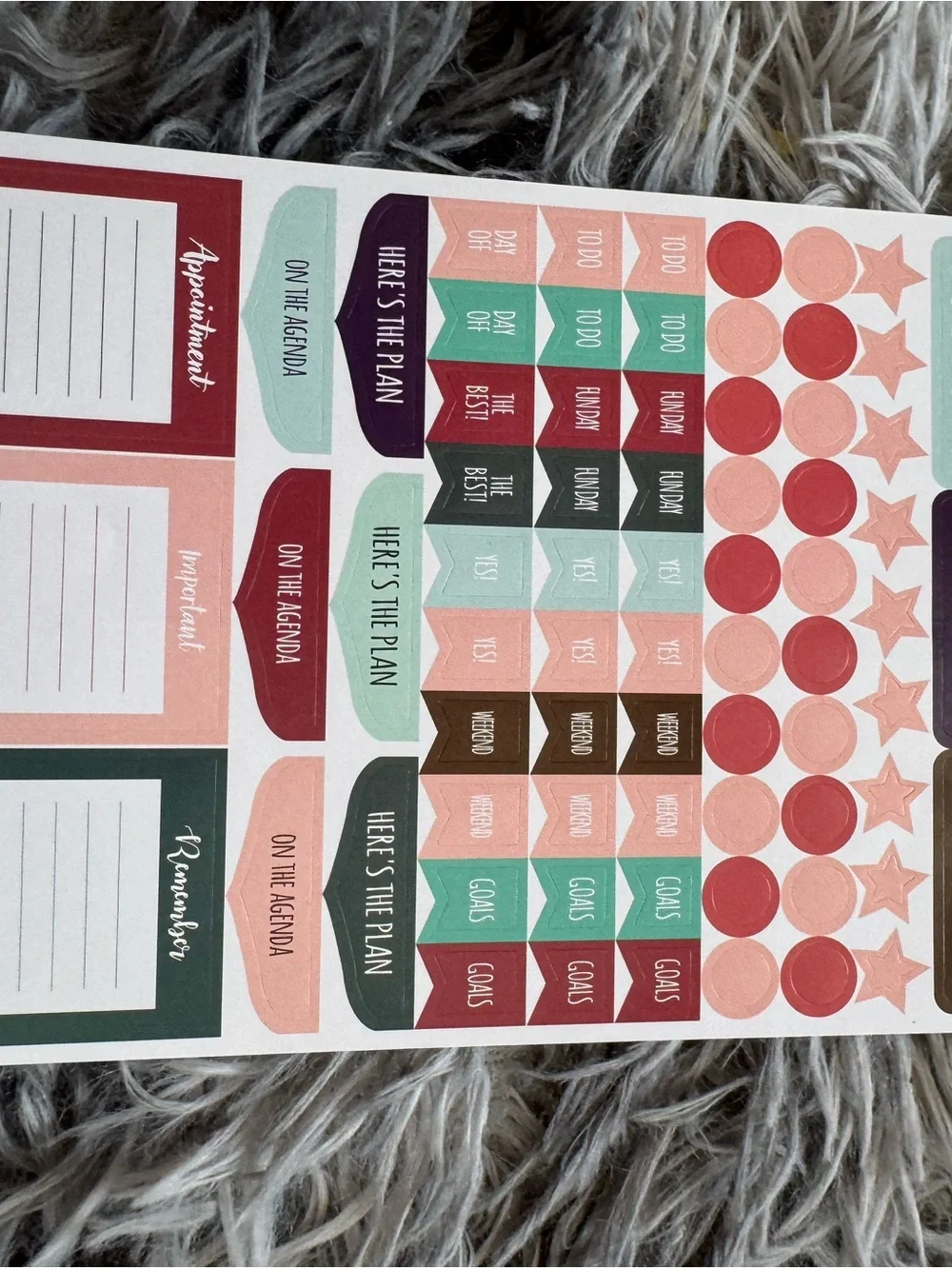 Planner Sticker Sheets - 6 packs